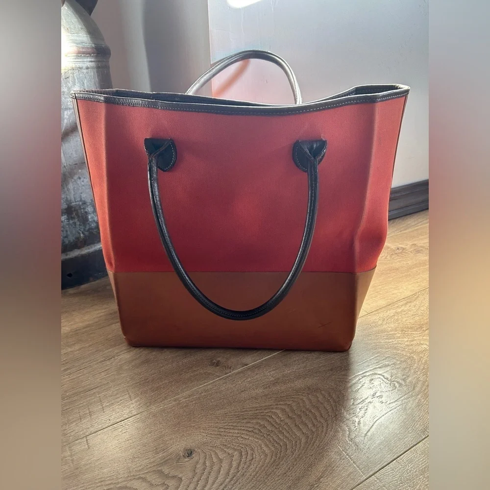 Lands End Waterproof Canvas Tote Bag - Picture 2 of 9